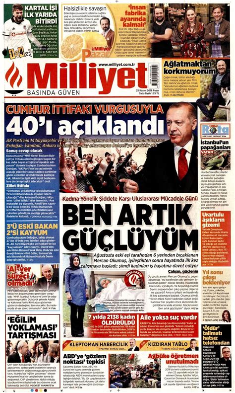 milliyet gazetesi ana sayfa